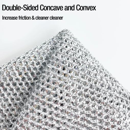 Silver wire cleaning kitchen cloth (pack of 3)
