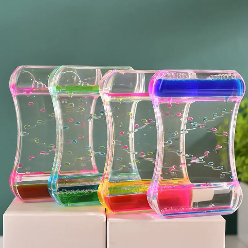 Two-colour Crystal Oil Drop Hour Glass