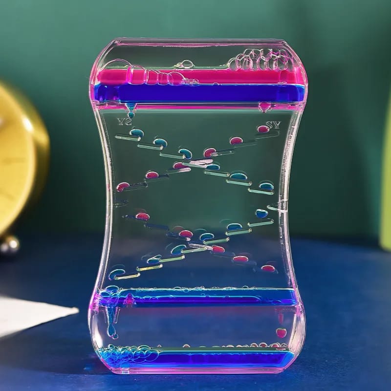 Two-colour Crystal Oil Drop Hour Glass