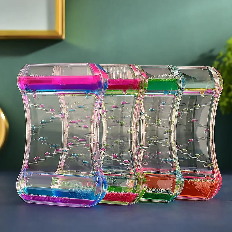 Two-colour Crystal Oil Drop Hour Glass