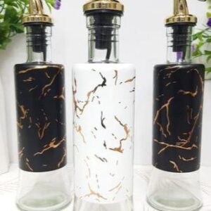 Glass Marble Oil/Vinegar Dispenser Bottle